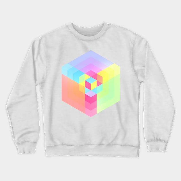 Color Cube Crewneck Sweatshirt by JFawxeyes